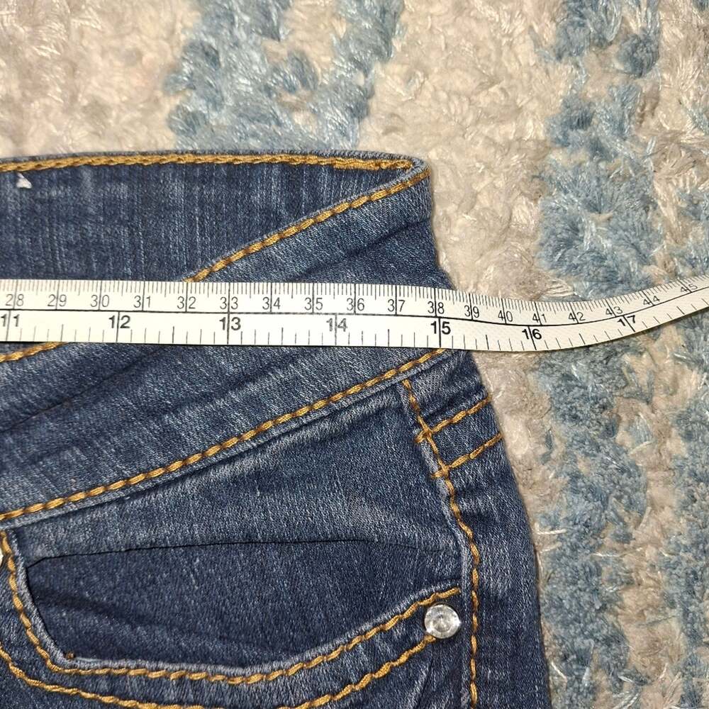 VIP Blue Jean Mini Shorts Animal Print Pockets sz 5 6 EUC - Picture 10 of 10